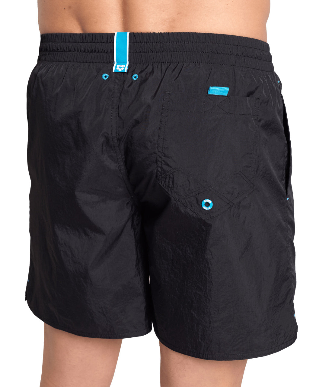 Sundbuxur Herra Arena Beach Boxer Solid - Svartar