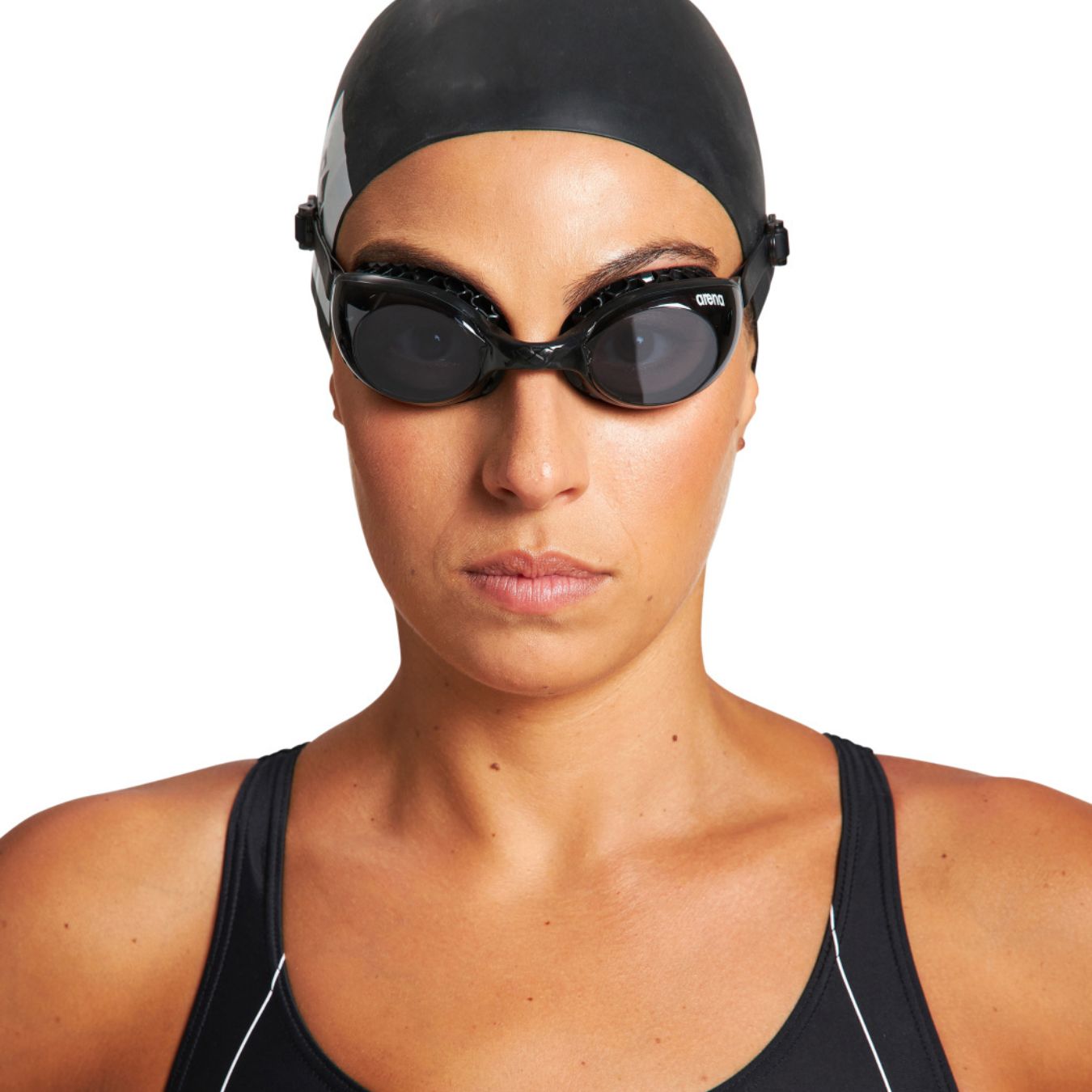 Sundgleraugu-Arena-sundvörur-fullorðnir-konur-karlar-Air-soft-svort-swim-goggles-swimming-goggle-Ludus.is